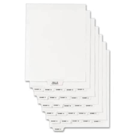 The Workstation Divider, Exhibit V, Bottom Tab, 8.5 in. x 11 in. 25-PK, White TH18566